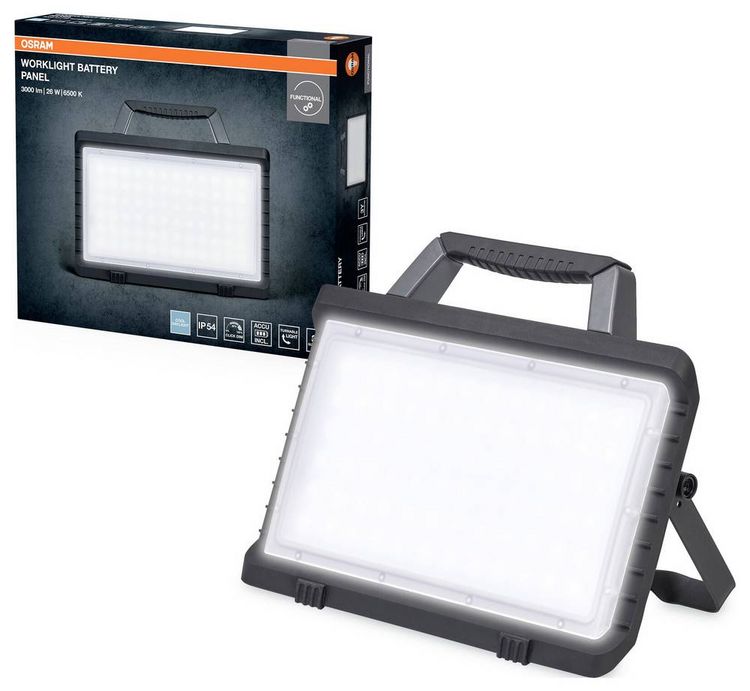 Produktbild: OSRAM Baustrahler Akkubetriebenes LED-Leuchtmittel 26 W Tageslichtwei&szlig;, Kaltwei&szlig; Schwarz/Grau