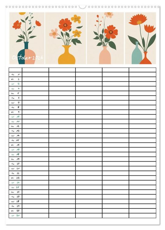 Produktbild: Home Planer (Wall Calendar 2026 DIN A2 portrait), CALVENDO 12 Month Wall Calendar