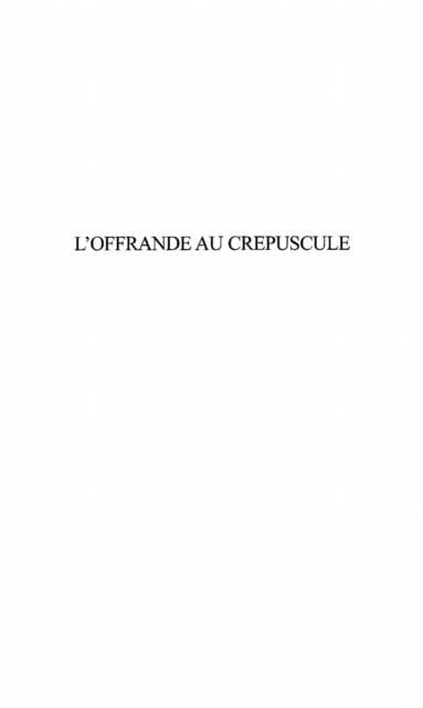 Produktbild: Offrande Au Crepuscule