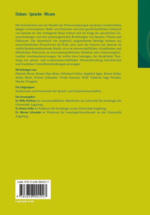 Produktbild: Diskurs - Sprache - Wissen