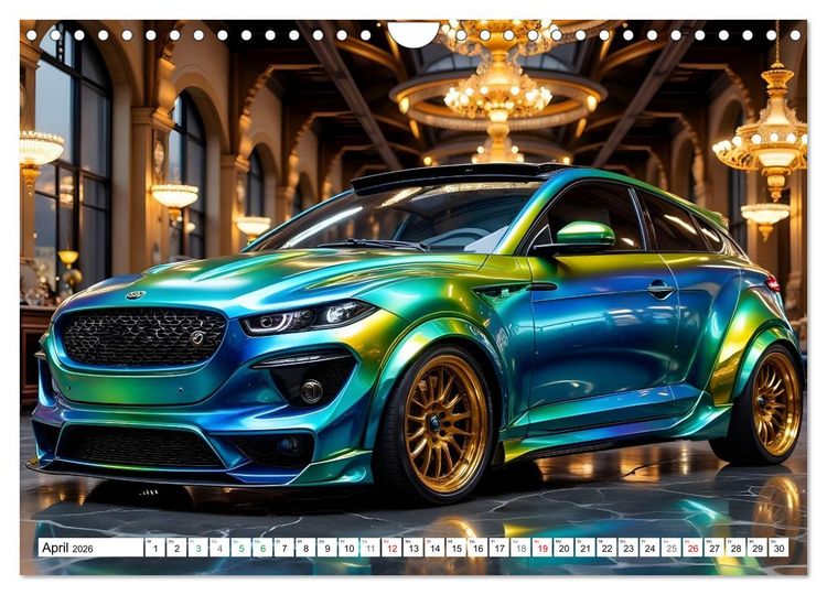 Produktbild: Farbenfrohe Lackvisionen (Wandkalender 2026 DIN A4 quer), CALVENDO Monatskalender