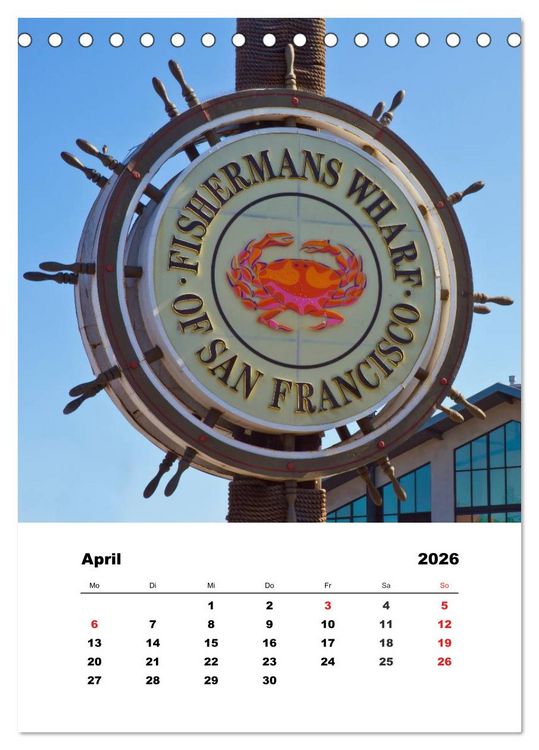 Produktbild: SAN FRANCISCO im Sommer (Tischkalender 2026 DIN A5 hoch), CALVENDO Monatskalender