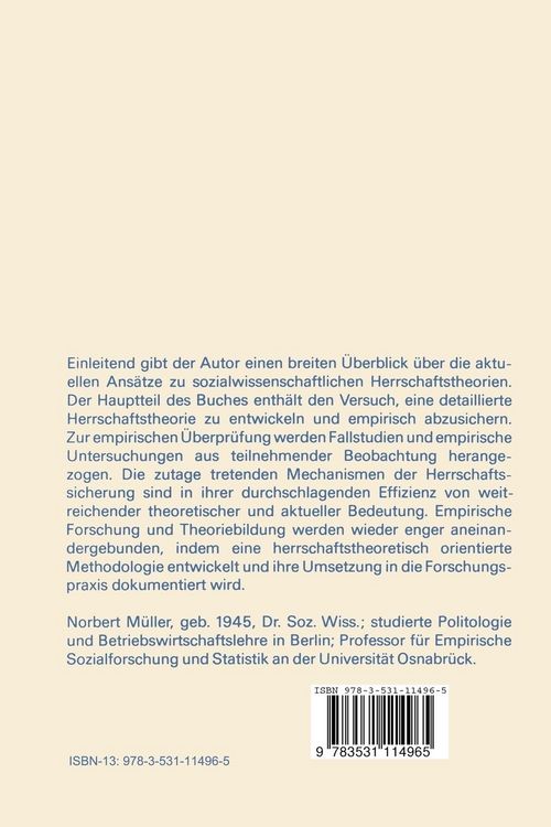 Produktbild: Empirische Herrschaftstheorie