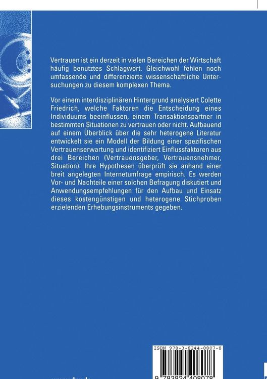 Produktbild: Vertrauensw&uuml;rdiges Verhalten von Transaktionspartnern
