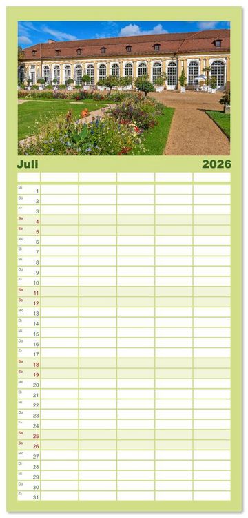 Produktbild: Familienplaner 2026 - Franken - Malerische Orte und Landschaften mit 5 Spalten (Wandkalender, 21 x 45 cm) CALVENDO