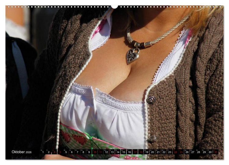 Produktbild: Bayerische Balkone, Einblicke ins Dirndl - bezaubernd (hochwertiger Premium Wandkalender 2026 DIN A2 quer), Kunstdruck in Hochglanz