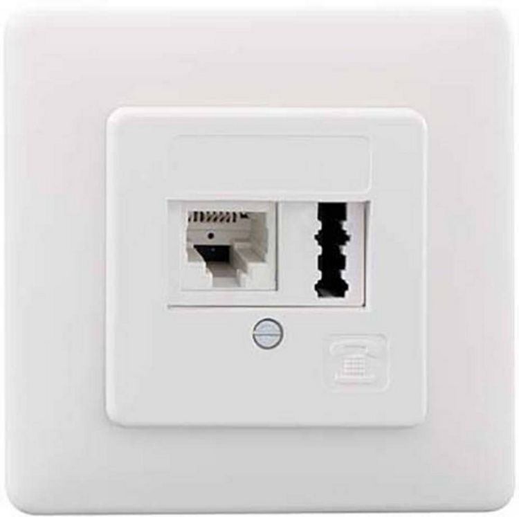 Produktbild: Rutenbeck IAE/UAE8(6)#13311201 Telefondose Schraubbefestigung Reinwei&szlig;