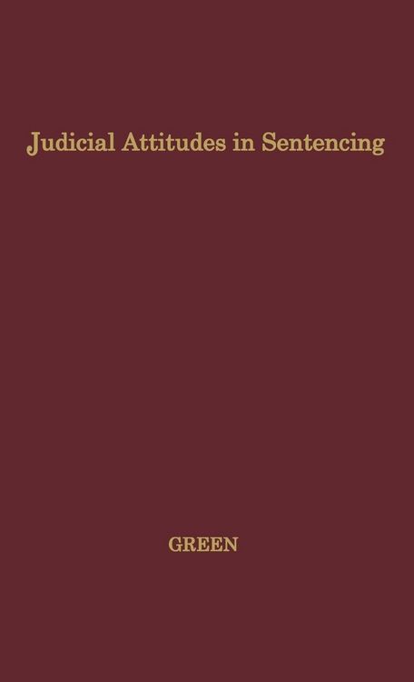 Produktbild: Judicial Attitudes in Sentencing