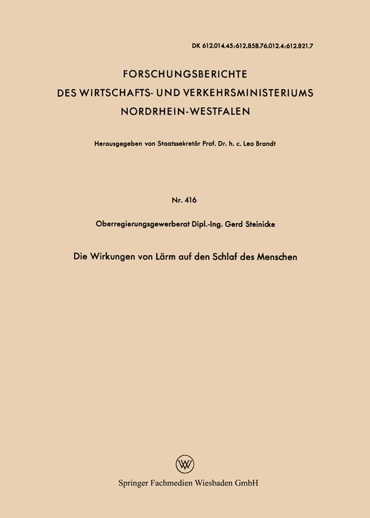 Produktbild: Die Wirkungen von L&auml;rm auf den Schlaf des Menschen