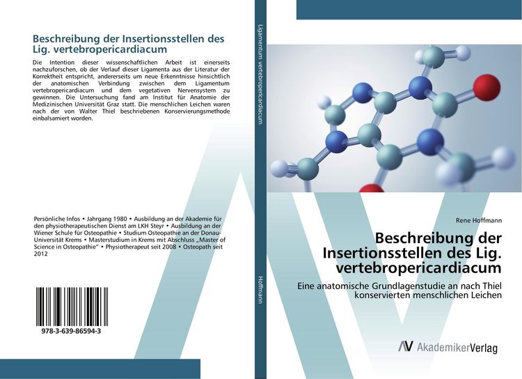 Produktbild: Beschreibung der Insertionsstellen des Lig. vertebropericardiacum