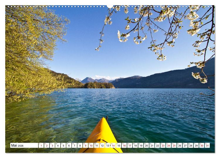 Produktbild: Kajaktour am Wolfgangsee (Wandkalender 2026 DIN A2 quer), CALVENDO Monatskalender
