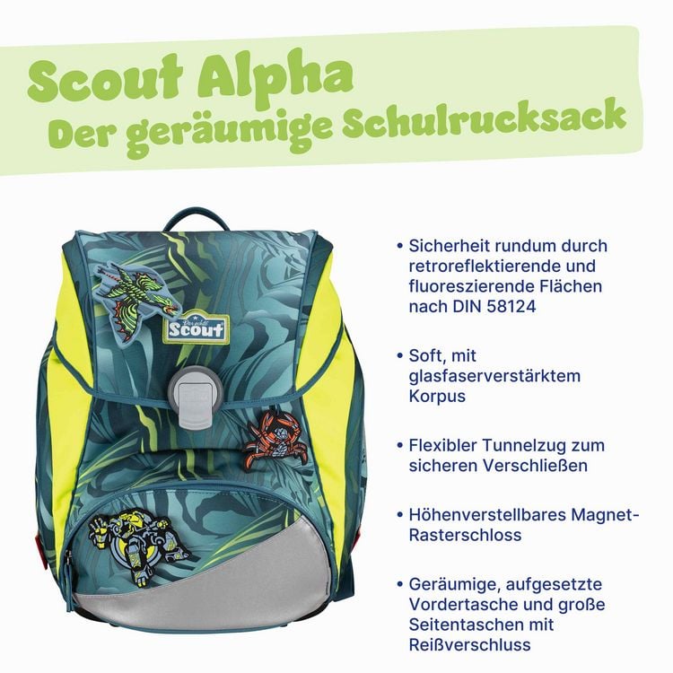 Produktbild: Scout Schulranzen Set Alpha, Schulranzen Set, 4tlg, Action