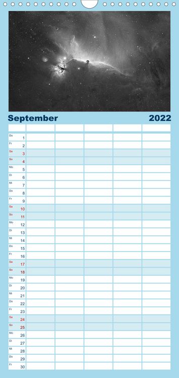 Produktbild: Familienplaner Atemberaubender Weltraum (Wandkalender 2022 , 21 cm x 45 cm, hoch)