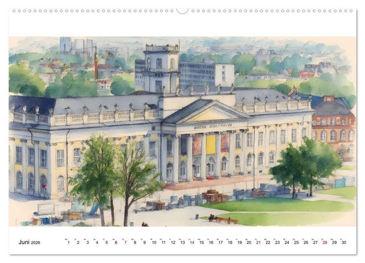 Produktbild: DOCUMENTA-Stadt Kassel (Wandkalender 2026 DIN A2 quer), CALVENDO Monatskalender