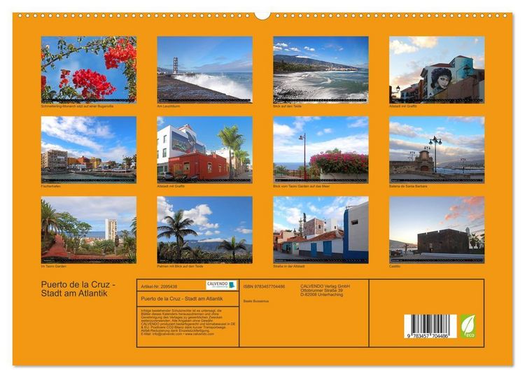 Produktbild: Puerto de la Cruz - Stadt am Atlantik (hochwertiger Premium Wandkalender 2026 DIN A2 quer), Kunstdruck in Hochglanz