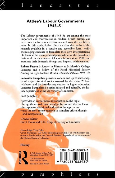 Produktbild: Attlee's Labour Governments 1945-51
