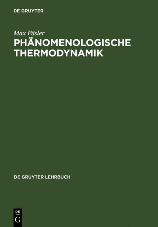 Produktbild: Ph&auml;nomenologische Thermodynamik