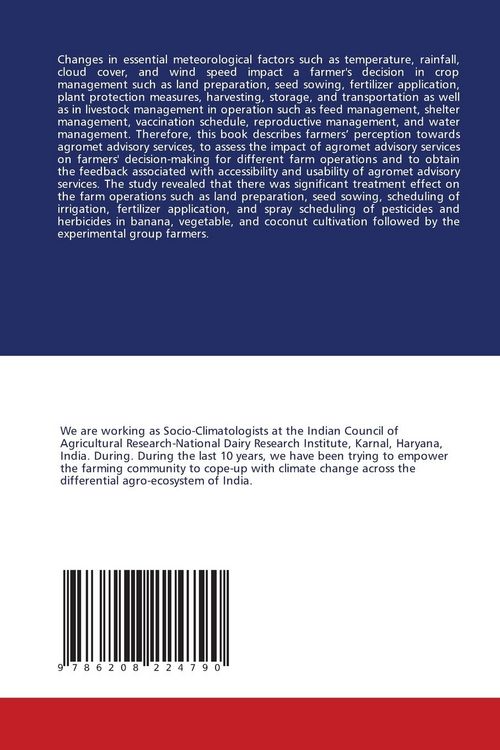 Produktbild: Impact of Agromet Advisory Services on Farmers' Operational Decision