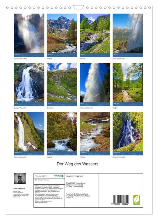 Produktbild: Der Weg des Wassers (Wandkalender 2026 DIN A3 hoch), CALVENDO Monatskalender