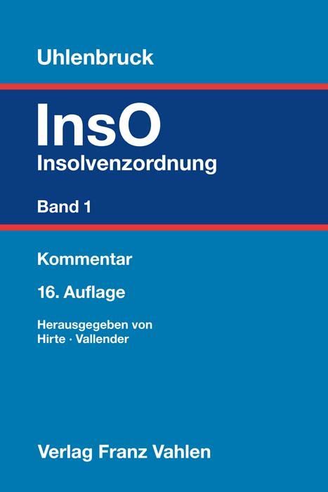 Produktbild: Insolvenzordnung Band 1