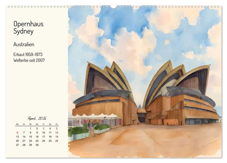 Produktbild: Welterbest&auml;tten von der Antike bis in die Neuzeit (hochwertiger Premium Wandkalender 2026 DIN A2 quer), Kunstdruck in Hochglanz