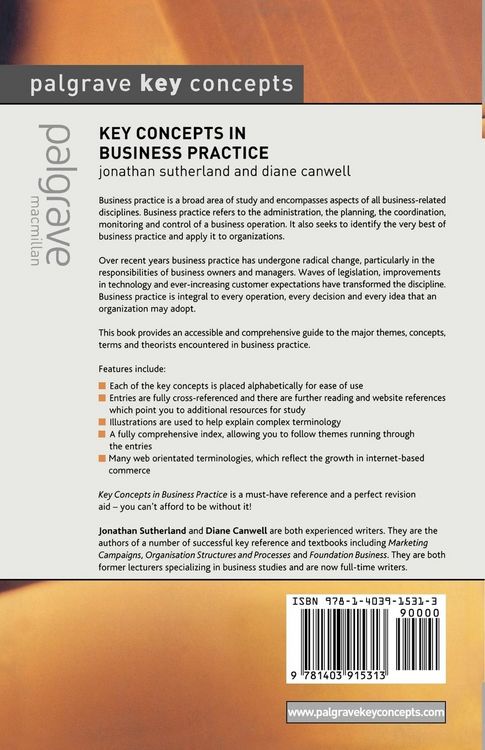 Produktbild: Key Concepts in Business Practice