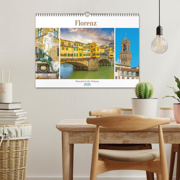 Produktbild: Florenz - Reiseziel in der Toskana (Wandkalender 2026 DIN A3 quer), CALVENDO Monatskalender