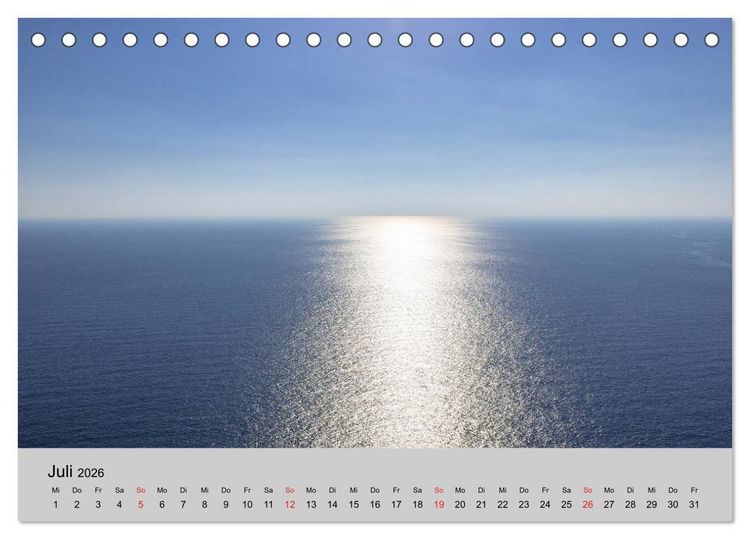 Produktbild: Am Meer. Sehnsucht Wasser (Tischkalender 2026 DIN A5 quer), CALVENDO Monatskalender