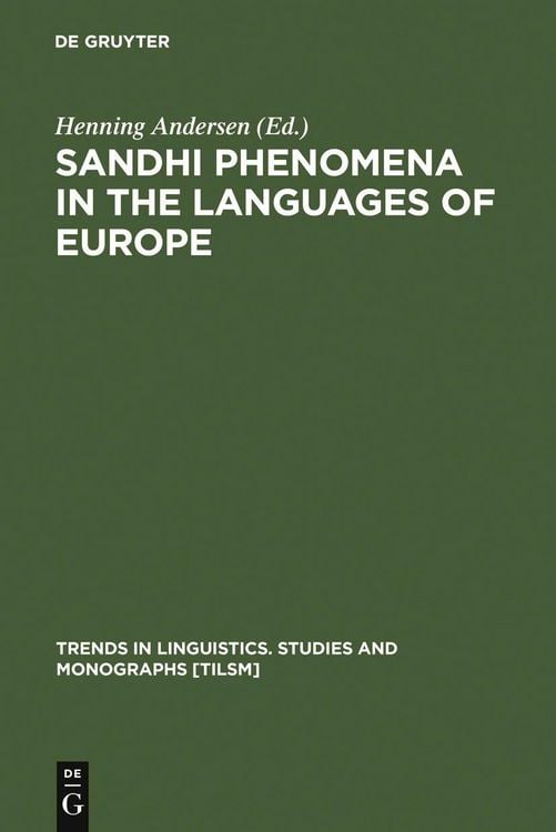 Produktbild: Sandhi Phenomena in the Languages of Europe