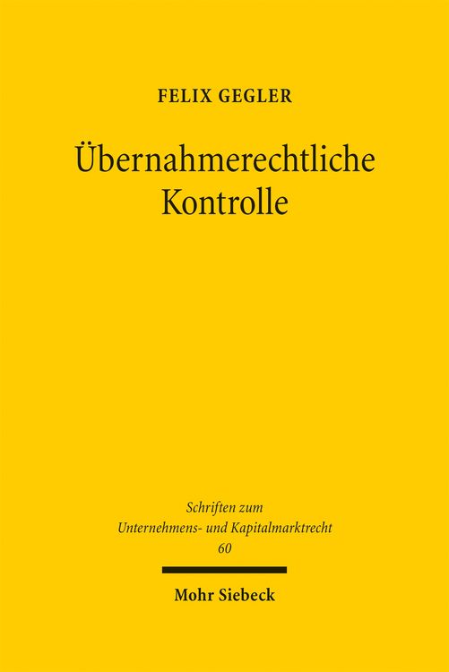 Produktbild: &Uuml;bernahmerechtliche Kontrolle