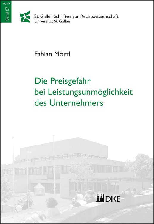 Produktbild: Die Preisgefahr bei Leistungsunm&ouml;glichkeit des Unternehmers