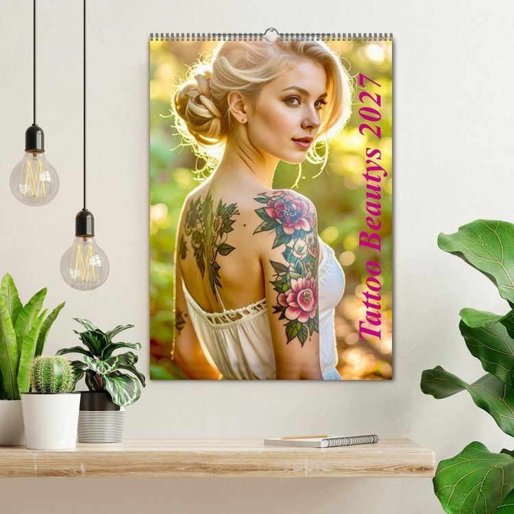 Produktbild: Tattoo Beautys (Wandkalender 2027 DIN A2 hoch), CALVENDO Monatskalender