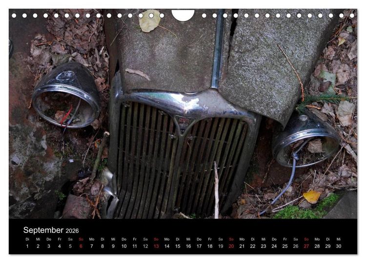 Produktbild: ROSTLAUBEN Die sch&ouml;nsten Autowracks (Wandkalender 2026 DIN A4 quer), CALVENDO Monatskalender