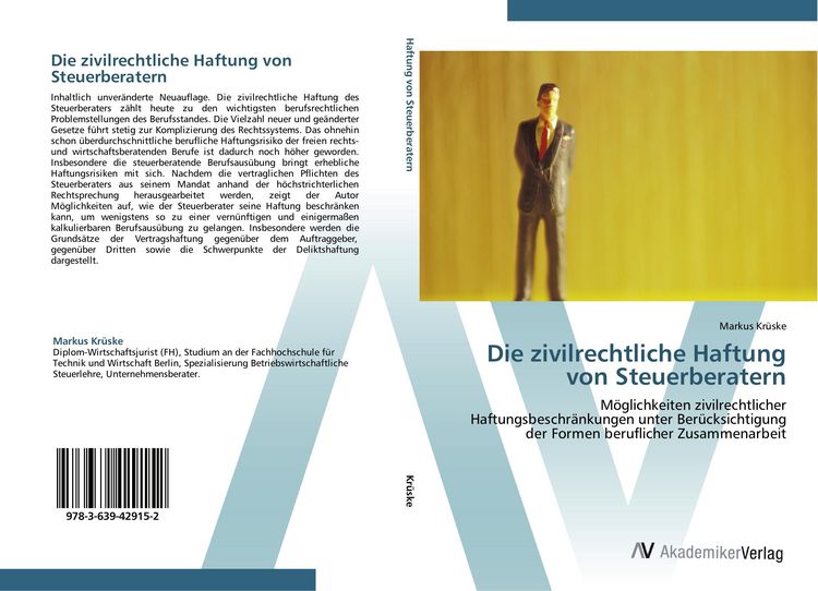 Produktbild: Die zivilrechtliche Haftung von Steuerberatern