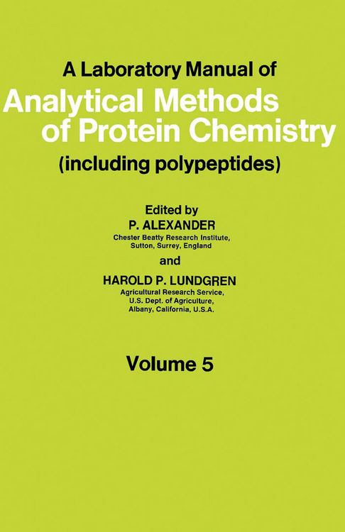 Produktbild: A Laboratory Manual of Analytical Methods of Protein Chemistry
