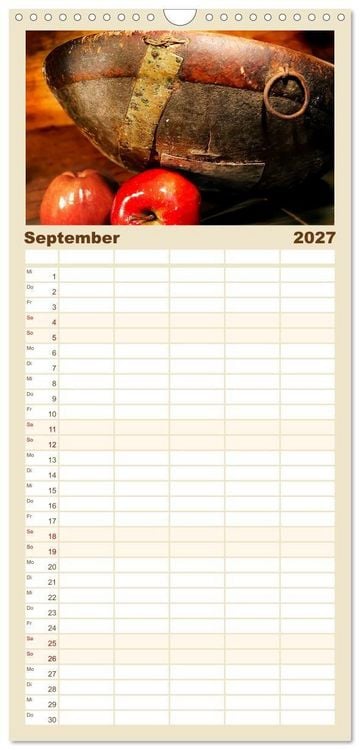 Produktbild: Familienplaner 2027 - K&uuml;chengeplauder - Nostalgische Momente mit 5 Spalten (Wandkalender, 21 x 45 cm) CALVENDO