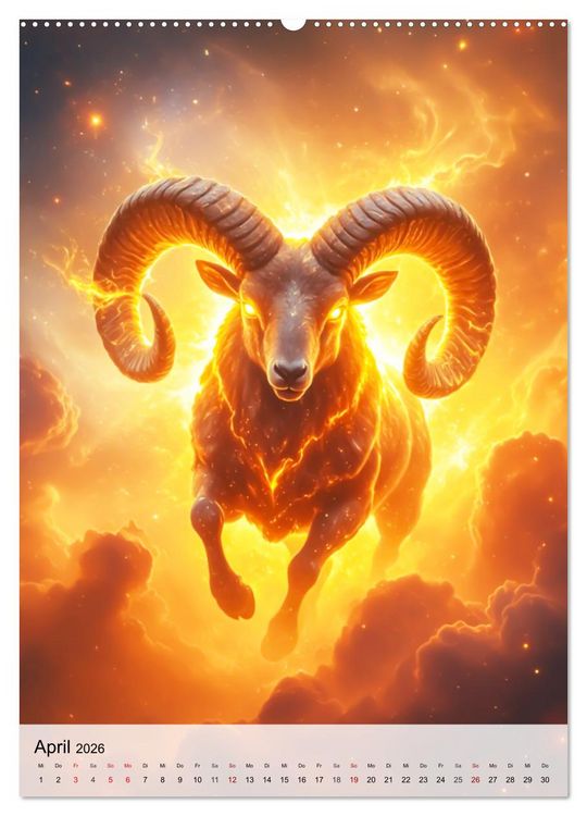 Produktbild: Der Mythos der Sternenzeichen - Sternenwesen des Zodiaks (Wandkalender 2026 DIN A2 hoch), CALVENDO Monatskalender