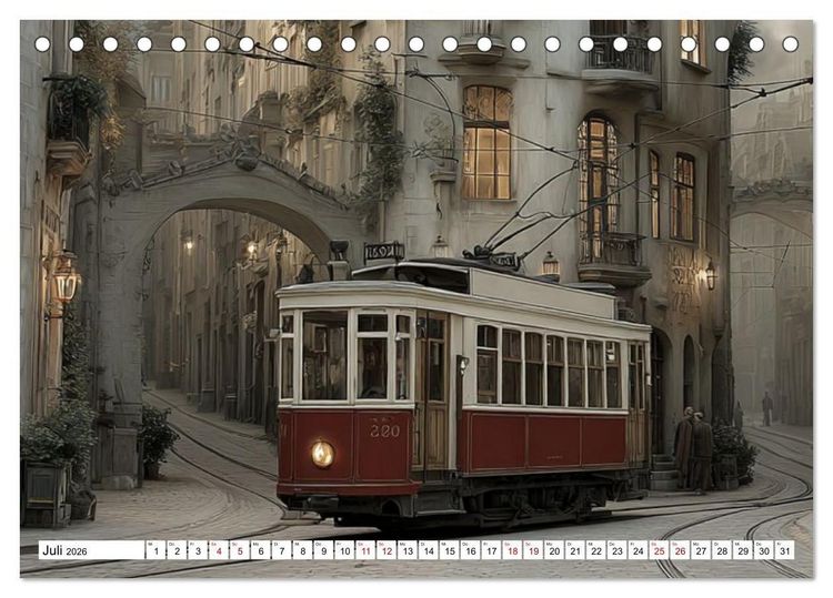 Produktbild: Stra&szlig;enbahnen - Pulsadern der Stadt (Tischkalender 2026 DIN A5 quer), CALVENDO Monatskalender