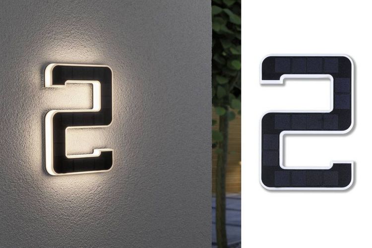 Produktbild: Paulmann 79843 Solar-Hausnummernleuchte 0.20W Warmwei&szlig; Schwarz