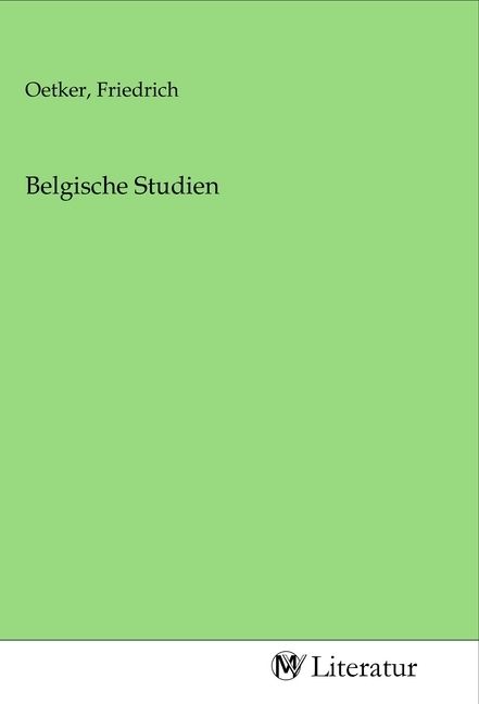 Produktbild: Belgische Studien