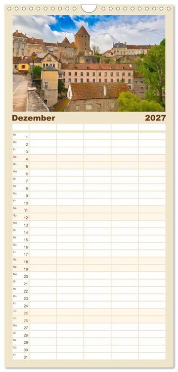 Produktbild: Familienplaner 2027 - Frankreichs idyllische D&ouml;rfer mit 5 Spalten (Wandkalender, 21 x 45 cm) CALVENDO