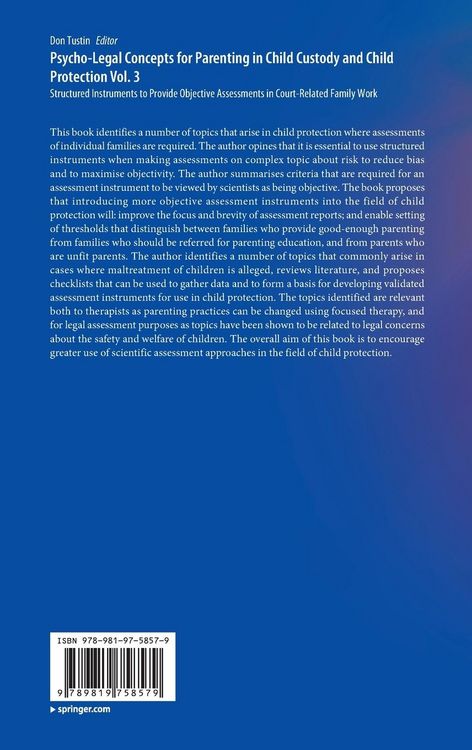 Produktbild: Psycho-Legal Concepts for Parenting in Child Custody and Child Protection Vol. 3