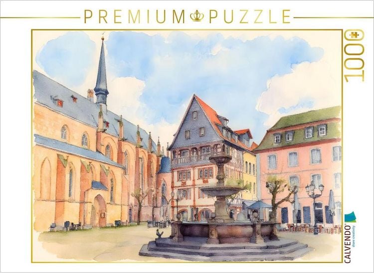 Produktbild: CALVENDO Puzzle Marktplatz in Neustadt an der Weinstra&szlig;e | 1000 Teile Lege-Gr&ouml;&szlig;e 64x48cm Foto-Puzzle f&uuml;r gl&uuml;ckliche Stunden