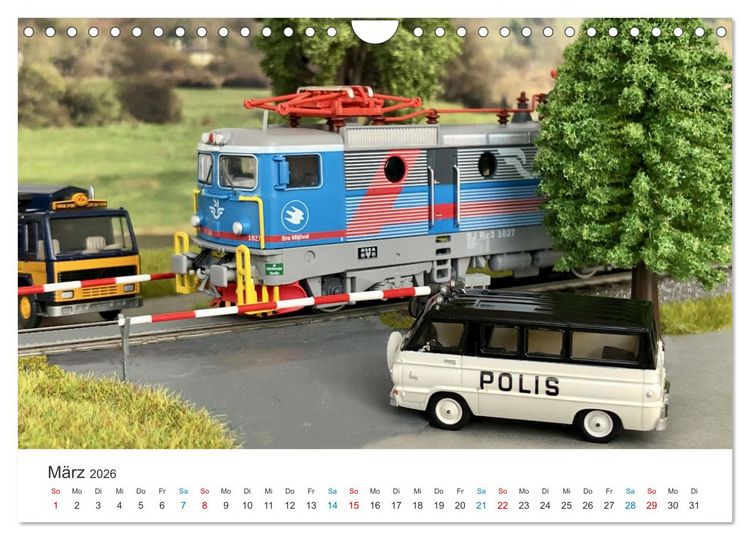 Produktbild: Miniaturbahnen international (Wandkalender 2026 DIN A4 quer), CALVENDO Monatskalender