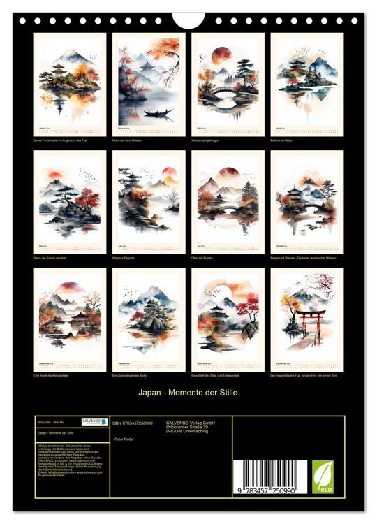 Produktbild: Japan - Momente der Stille (Wandkalender 2026 DIN A4 hoch), CALVENDO Monatskalender