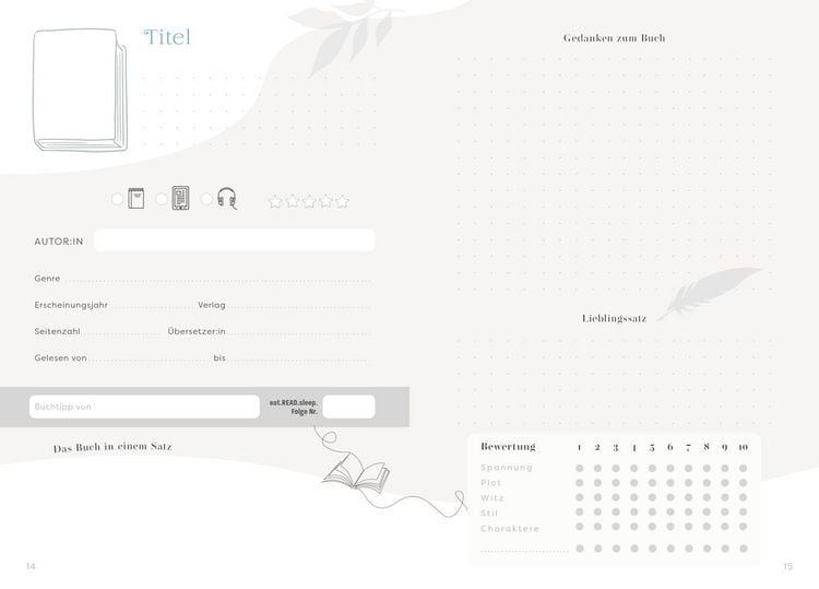 Produktbild: eat.READ.sleep - Das Book Journal