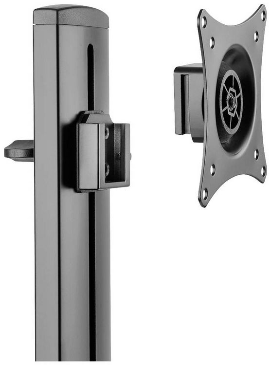 Produktbild: LogiLink BP0161 Monitor-Tischhalterung 1 Display(s) Schwarz Drehbar, H&ouml;henverstellbar, Neigbar, Schwenkbar