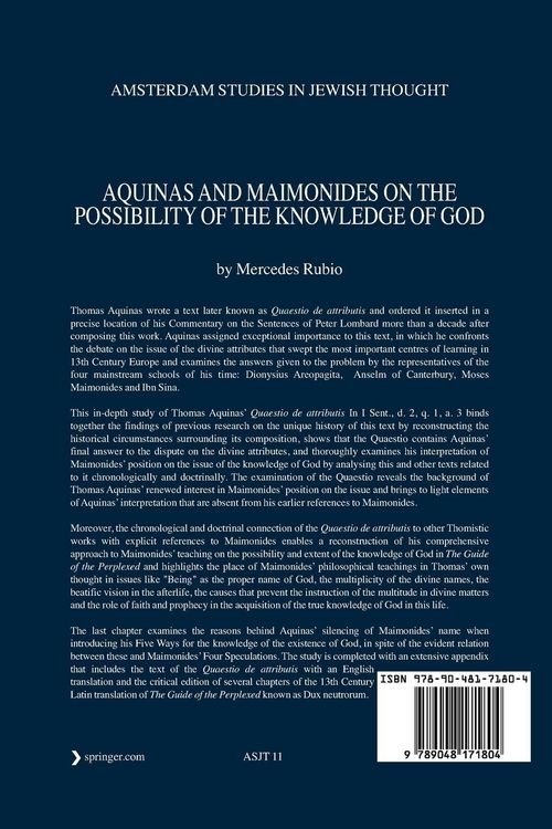 Produktbild: Aquinas and Maimonides on the Possibility of the Knowledge of God