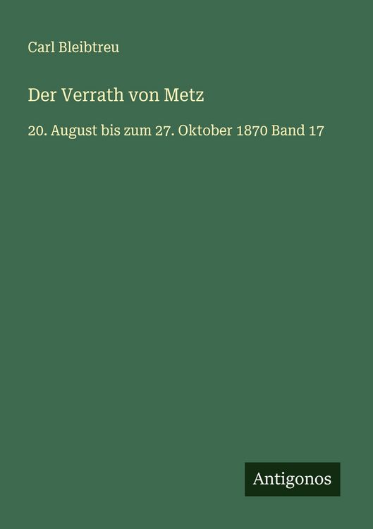 Produktbild: Der Verrath von Metz
