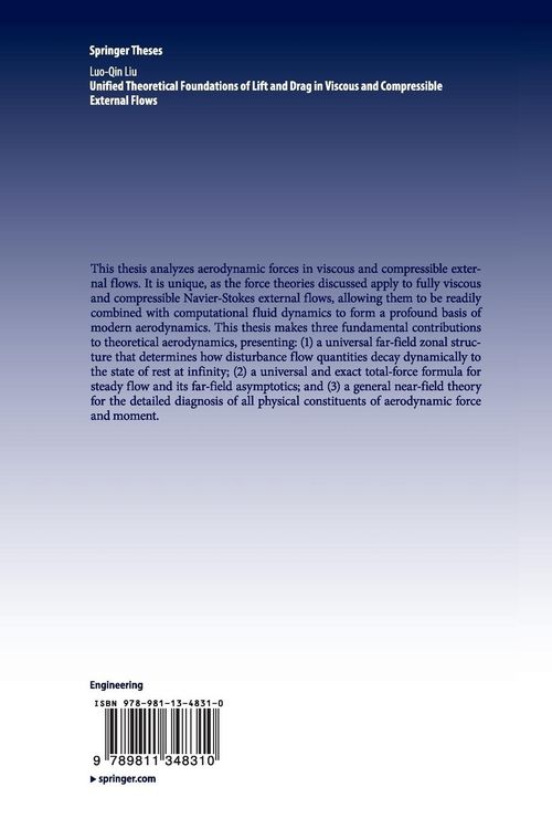 Produktbild: Unified Theoretical Foundations of Lift and Drag in Viscous and Compressible External Flows